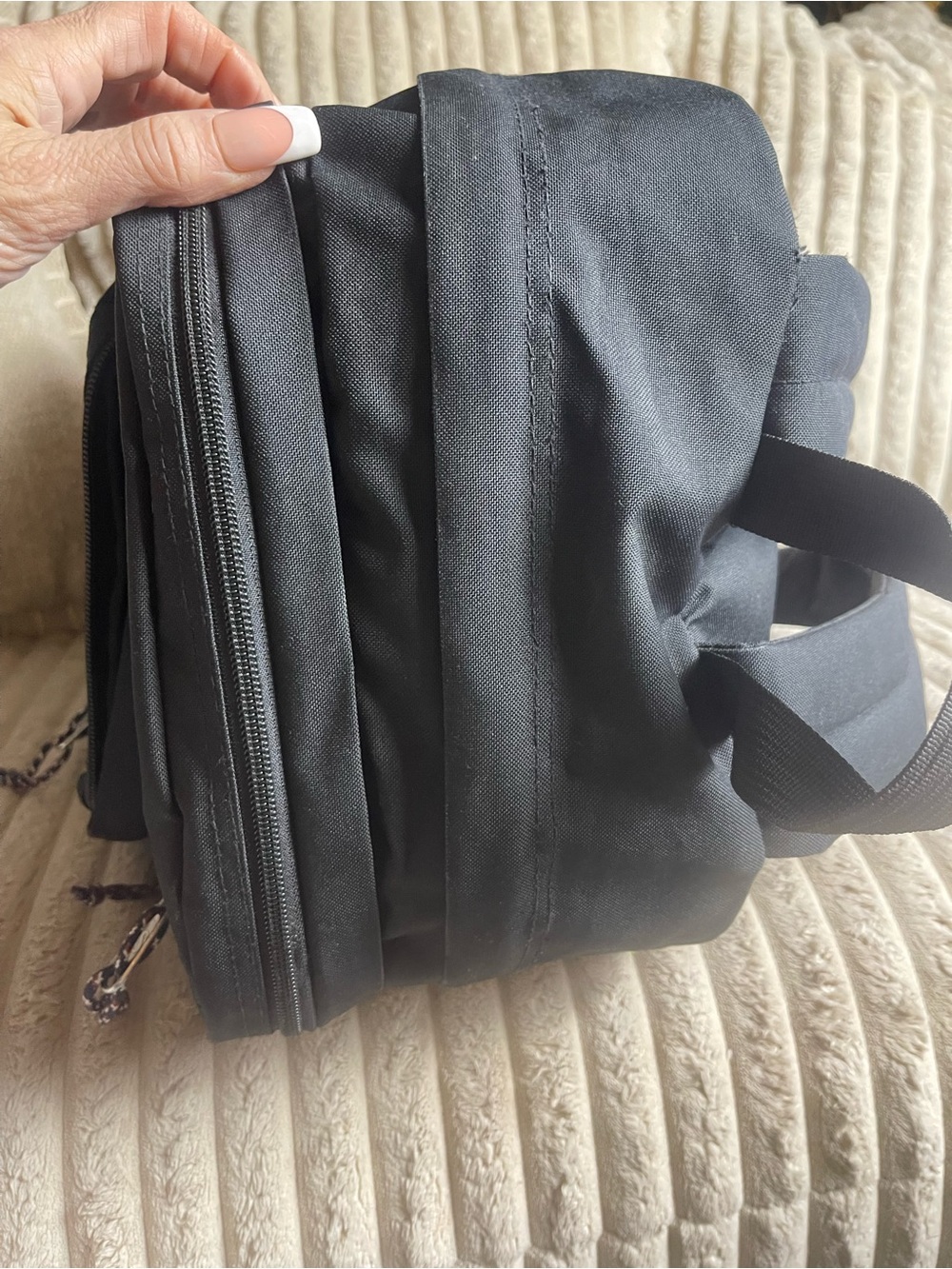 JanSport Right Pack Backpack Black Cordura Suede Leather Bottom 26L - Picture 7 of 9